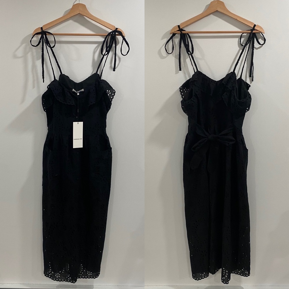 NWT Emerson Fry Meadow Sundress Black Eyelet - Size Small - Picture 3 of 7